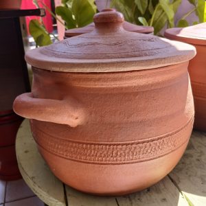 Panela barro cozido grande GG tipo cerâmica.